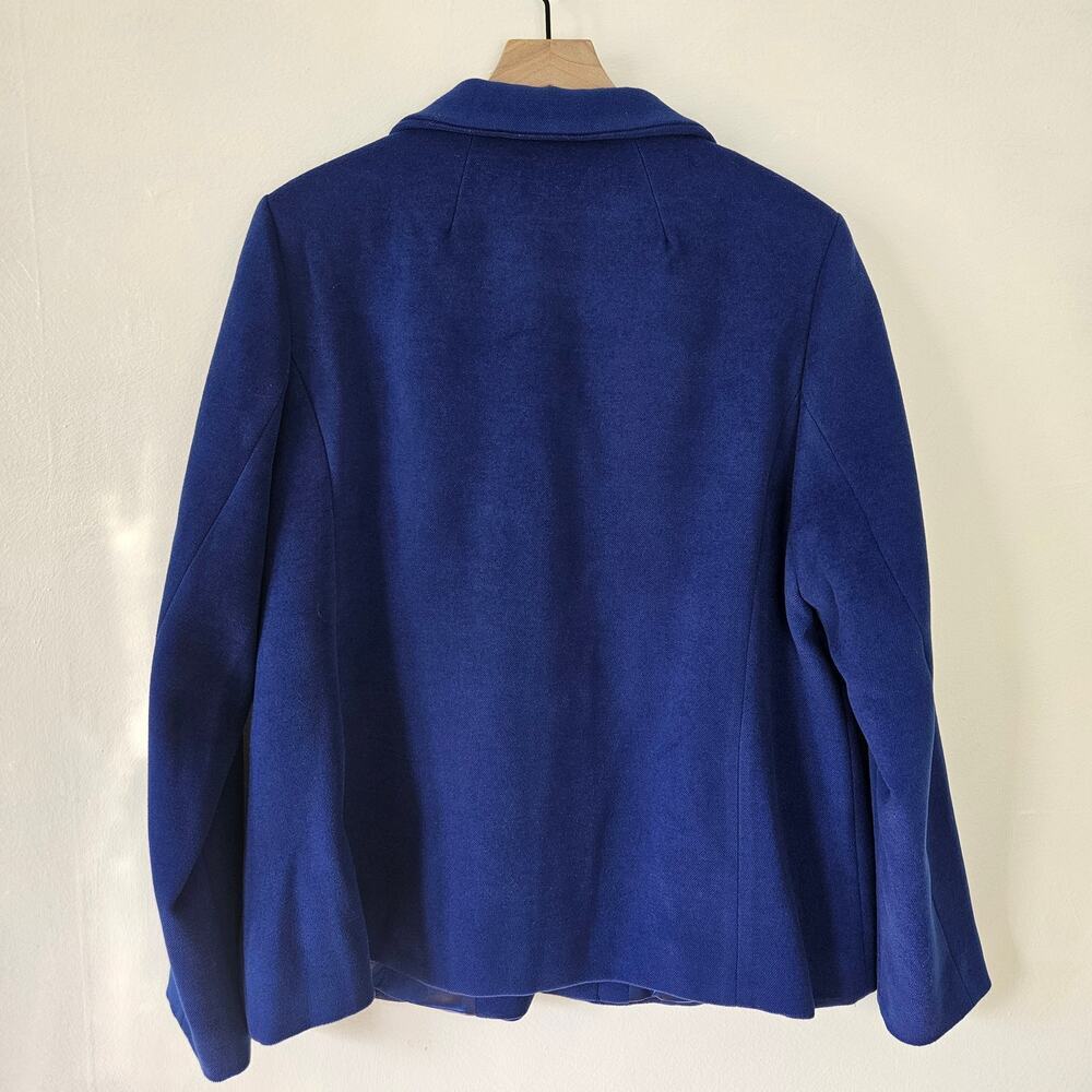 Lands' End Hidden Button Front Jacket Coat 15 Roy… - image 7